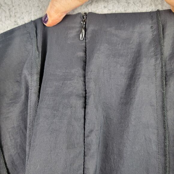 Dzhavael Couture Skirt Womens Size 8-10 Black Flouncy Petals  A-Line Full Flare - Picture 8 of 15